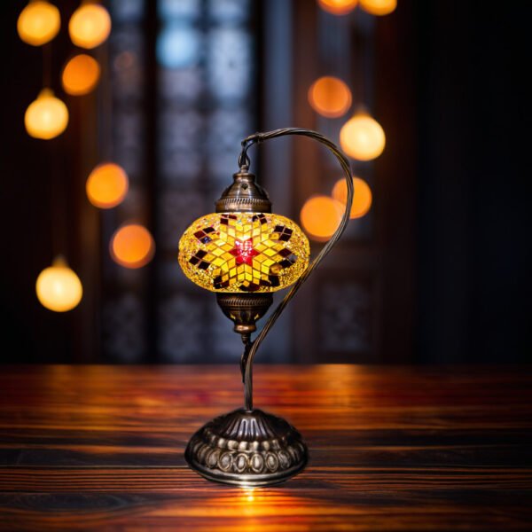 Swan Lamp ( Brass Base 10")