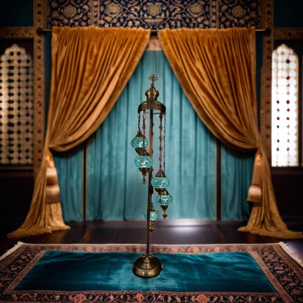 5 Globe Floor Lamp (6" Globes)