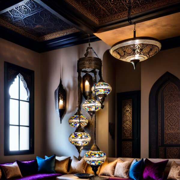 5 Globe Spiral Chandelier (10" Globes)