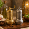 SILVER AND GOLD PEPPER GRINDER