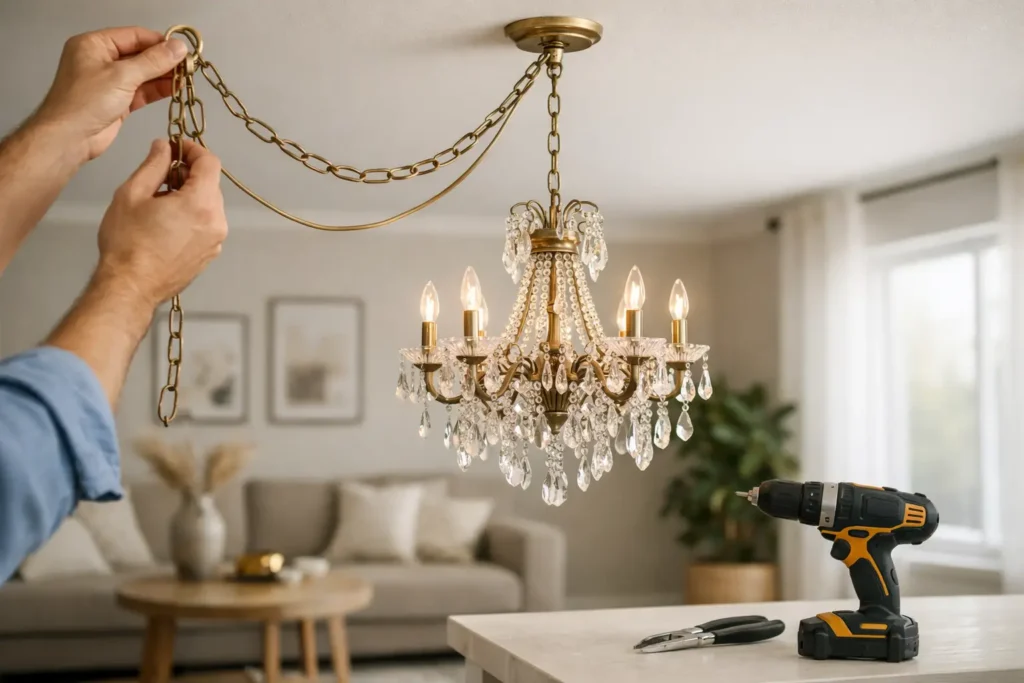 How to Hang Swag Chandeliers Right