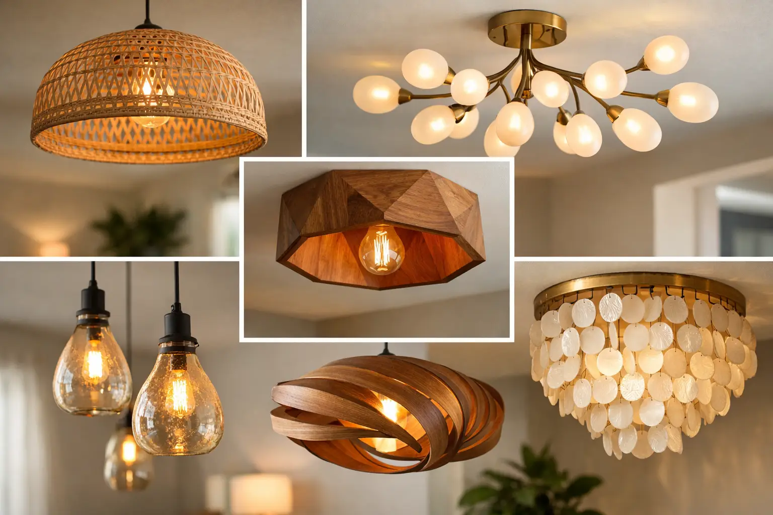 10 Handcrafted Ceiling Light Ideas That Glow