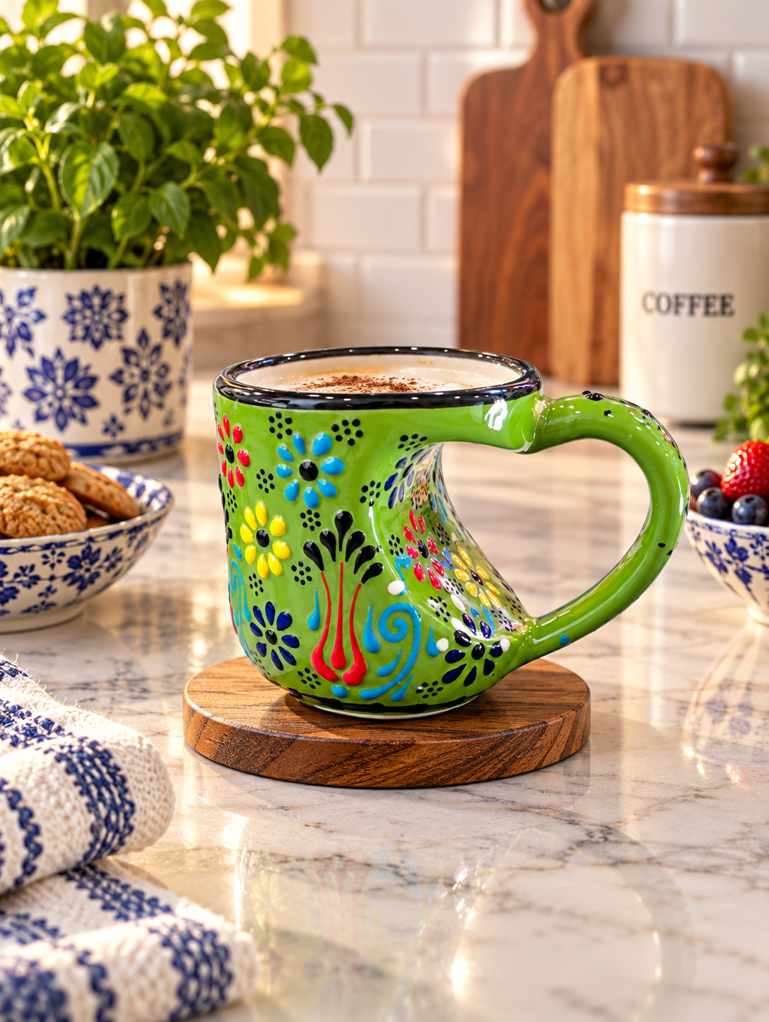 HEART SHAPE MUG GREEN